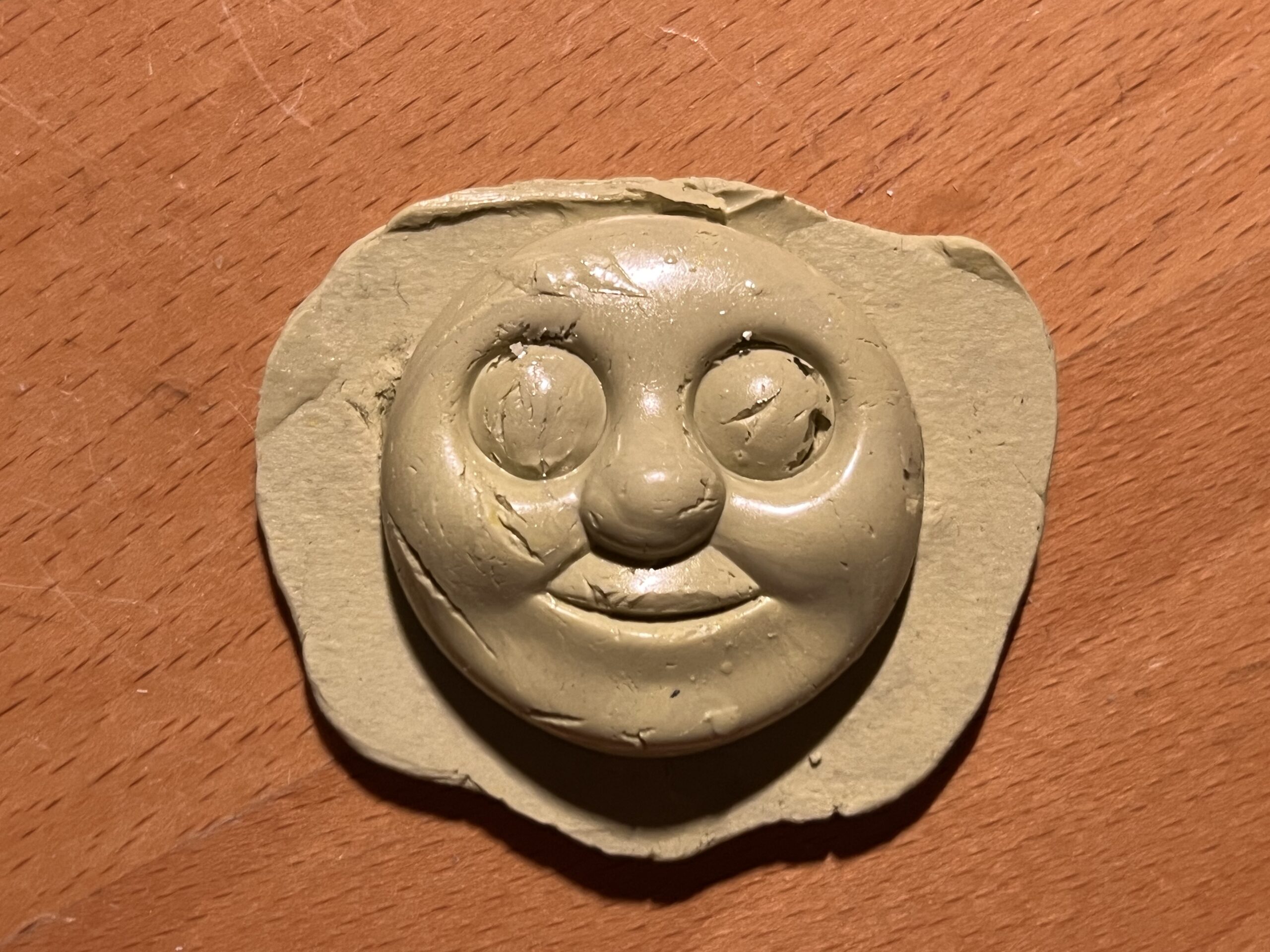 The mould in question being a face for Thomas!